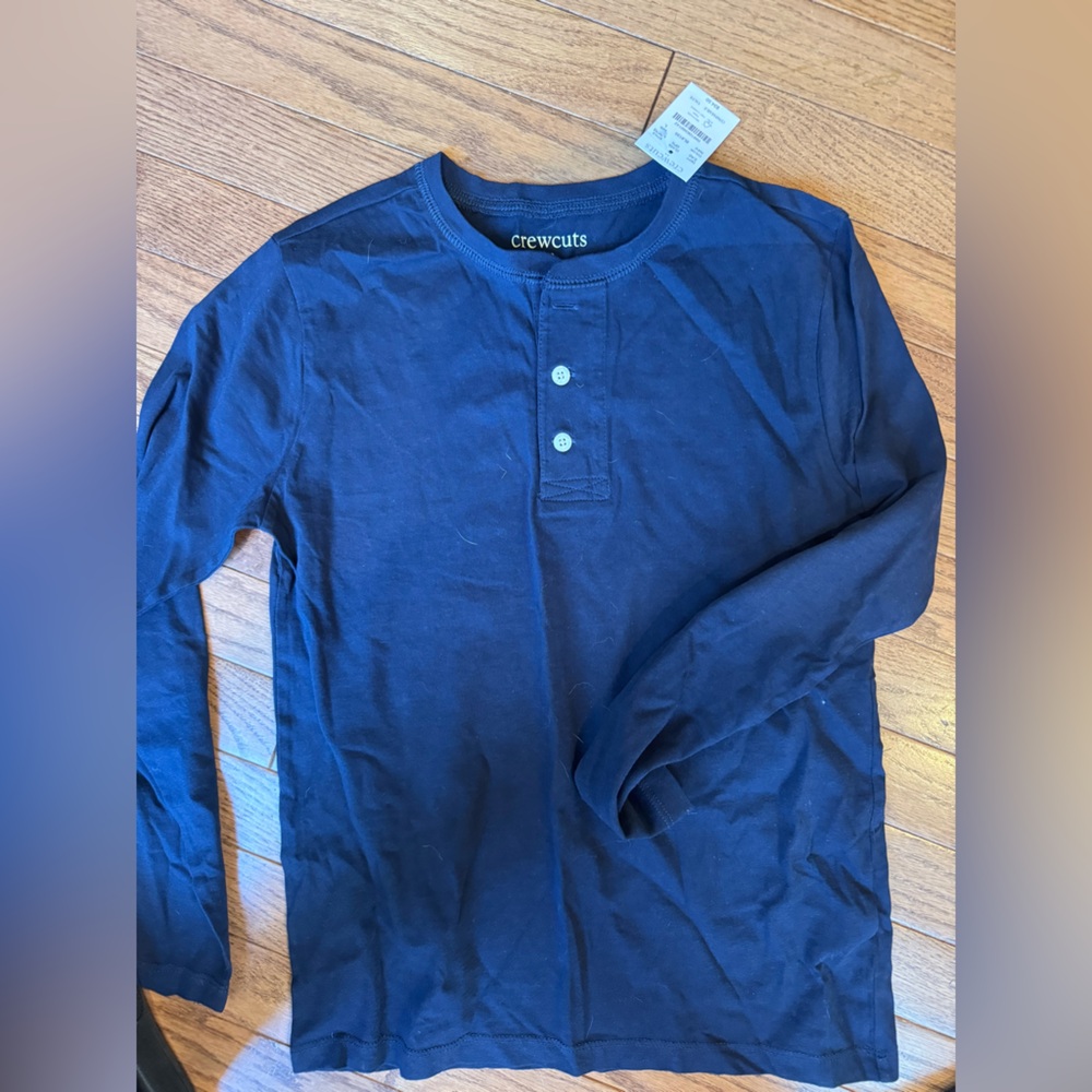 Navy Blue Boy’s Henley Shirt size L